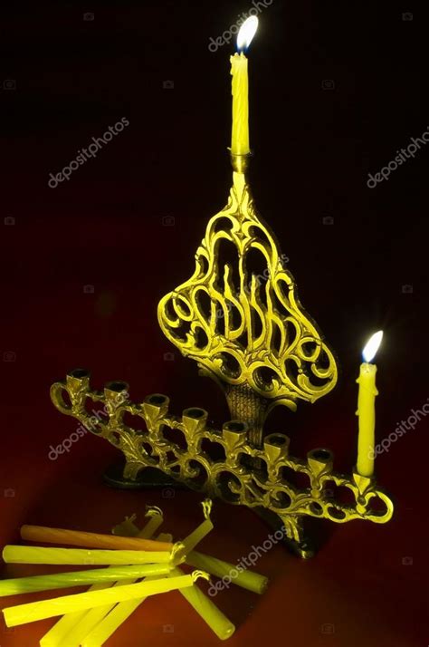 Hanuka candles in hanukkiya — Stock Photo © POOH11 #15322193