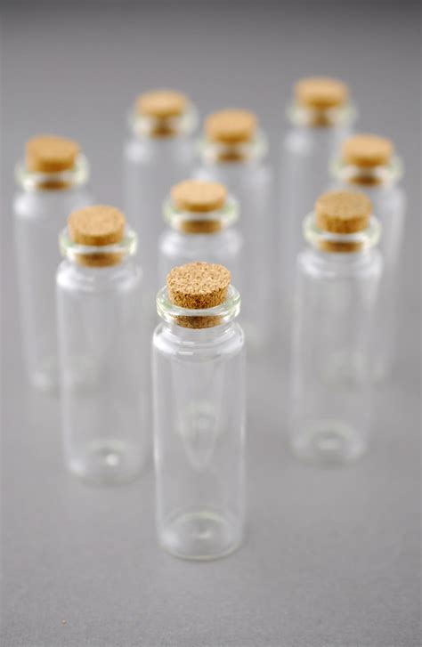 Mini Glass Bottles with Cork 20ml 2.65in (Pack of 12)