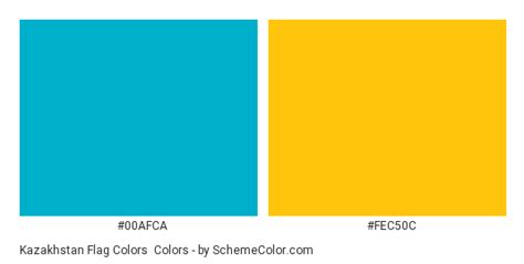 Kazakhstan Flag Colors » Country Flags » SchemeColor.com