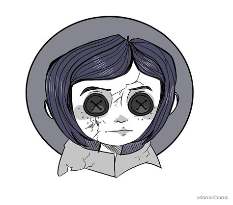 "Coraline - Button eyes" by adornedhorns | Redbubble