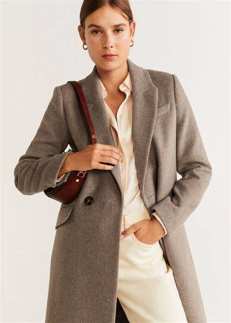 Lapels wool coat - Women | Mango USA