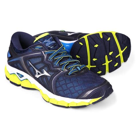 Tênis Mizuno Wave Sky Masculino - Marinho+Verde Limão | Zattini