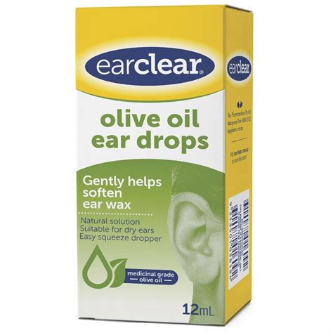 Buy Ear Clear Olive Oil Ear Drops 12ml Online at Chemist Warehouse®