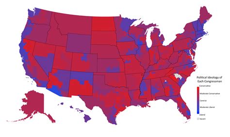 Political Ideology of Each US House Representative [6900x4132] : r/MapPorn