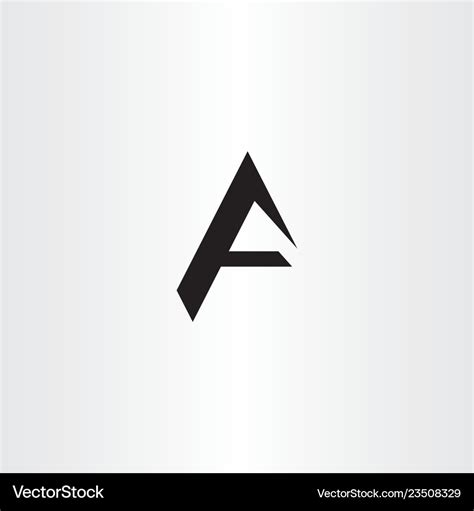 A logo icon symbol black logotype letter element Vector Image