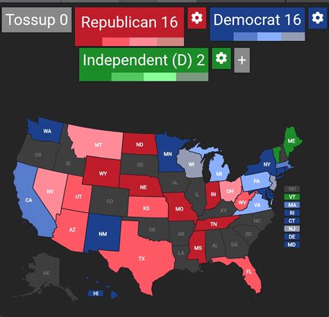 My 2024 senate map after Sinema's announcement : r/YAPms