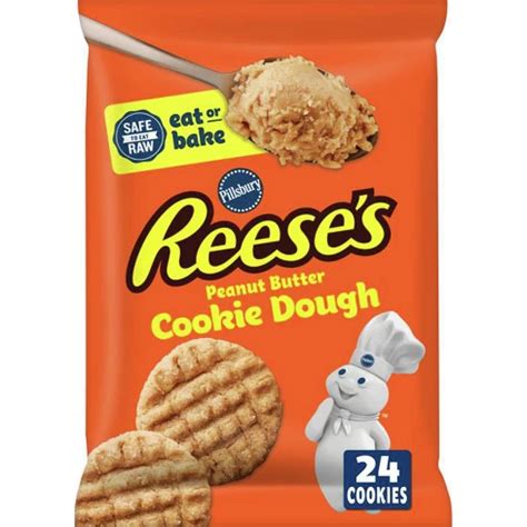 Pillsbury Ready-to-bake Reese's Peanut Butter Cookie Dough - 16oz/24ct ...