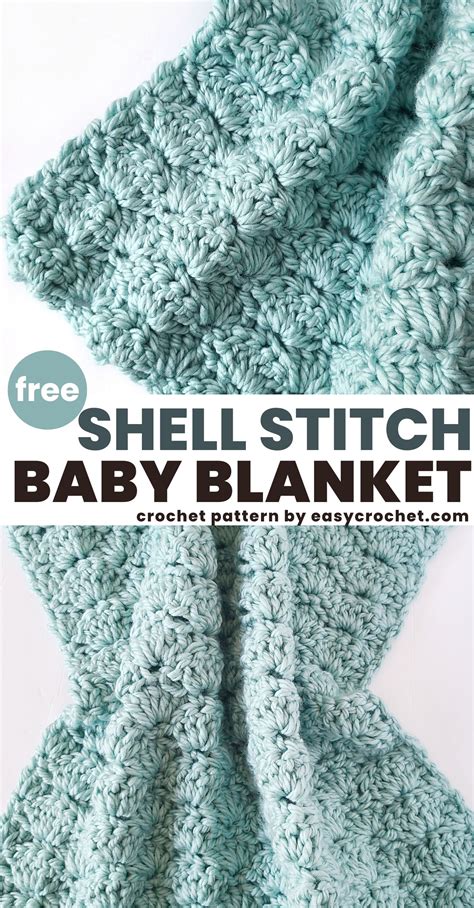 Easy Crochet Shell Stitch Baby Blanket - Easy Crochet Patterns