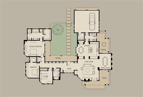 Mexican Style Courtyard House Plans | American Ranch House | Allegretti ...