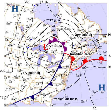 Occluded Front Weather Map