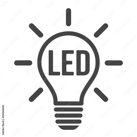 LED light bulb icon Stock Vector | Adobe Stock