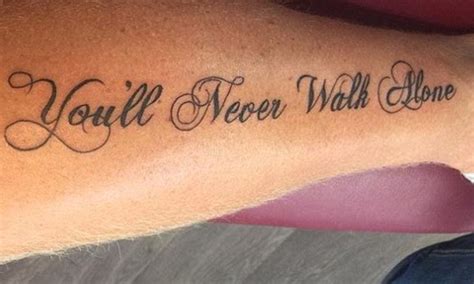 John Arne Riise has Liverpool motto You'll Never Walk Alone tattooed on arm