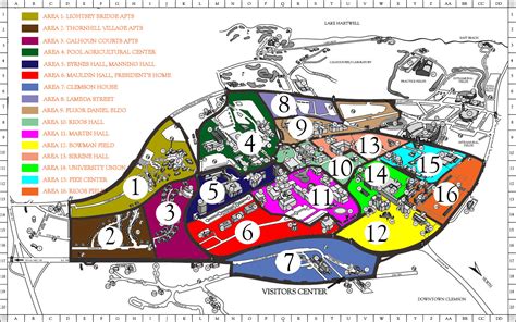 Clemson University Campus Map