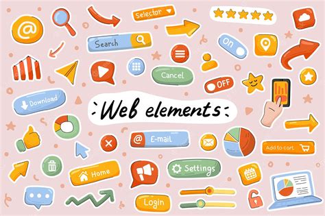 Premium Vector | Web elements cute stickers template scrapbooking ...