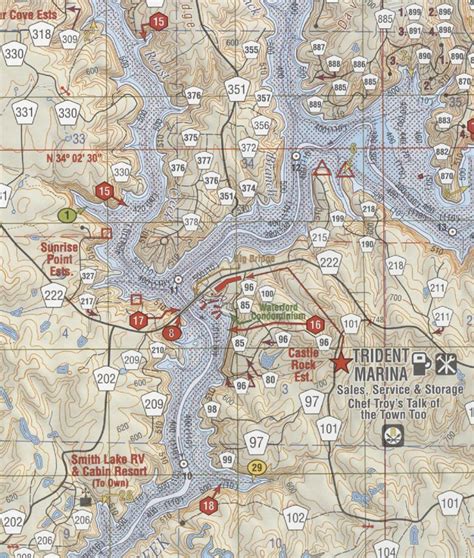 Smith Lake, Alabama Waterproof Map (Carto-Craft) | Lakes Online Store