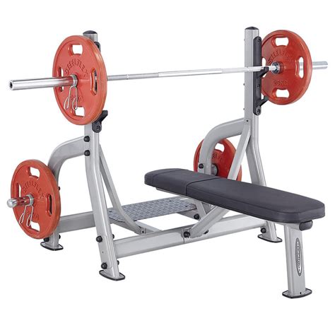 Steelflex® Olympic Flat Bench Press with 4 x 25kg Rubber Olympic ...