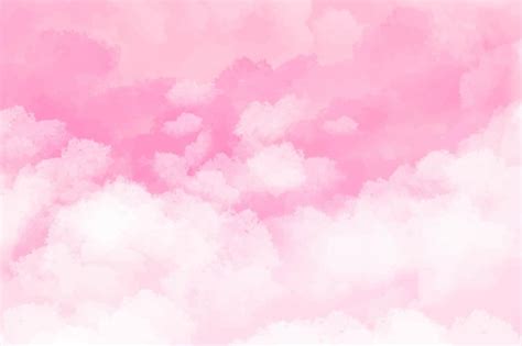 Free Vector | Hand painted watercolor background pink with sky and ...