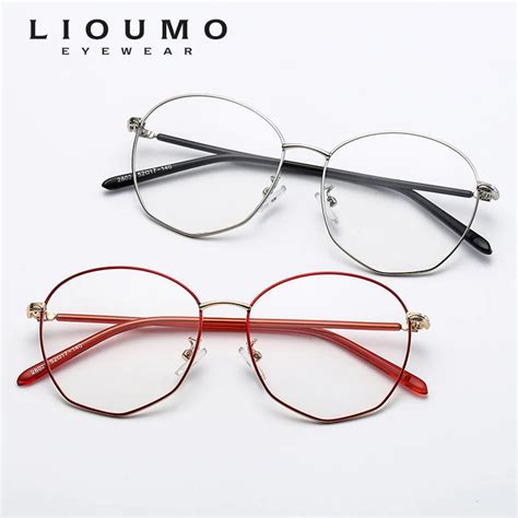 2019 High Quality Hexagon Titanium Alloy Glasses Frame Women Men ...