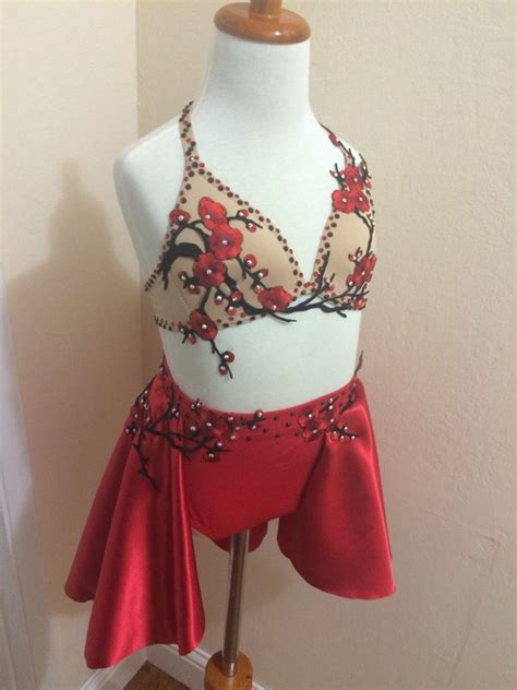 Items similar to Red Flower Dance Costume on Etsy