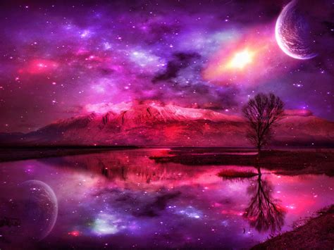 Fantasy Landscape Desktop Wallpapers | Landschafts tapete, Galaxie ...