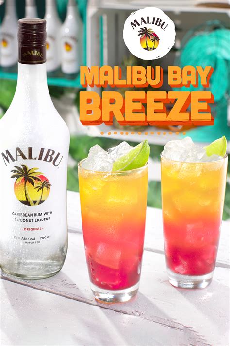 Bay Breeze Recipe - Malibu Rum Drinks | Recipe | Drinks alcohol recipes ...