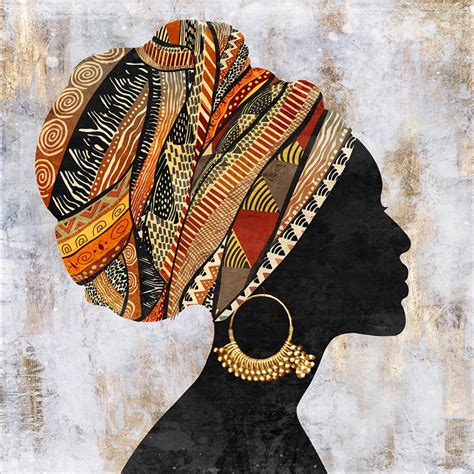 Black Tribal Art Painting African Women Wall Painting Canvas Prints ...