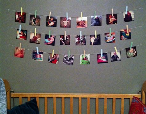 Mommy&Ollie: DIY: Clothespin Photo Display | Photo displays, Hanging ...