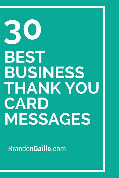 Business Thank You Card Messages