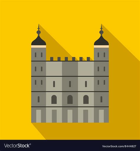 Tower of london in england icon flat style Vector Image