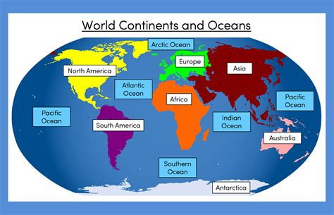 World Continents And Oceans Geography Game