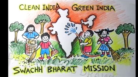 Swachh Bharat Abhiyan Poster Idea Clean India Drawing Step By Step ...