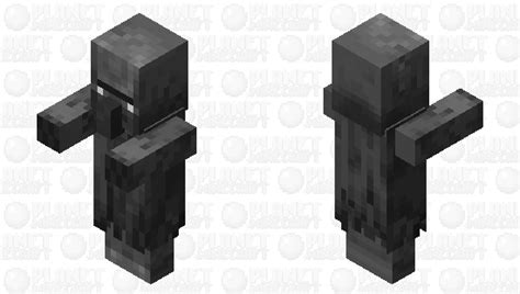 Black & White Zombie Villager Minecraft Mob Skin