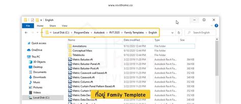 Revit Family Template Location