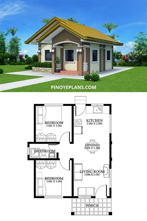 2 Bedroom Bungalow House Plan And Design - Home Design Ideas