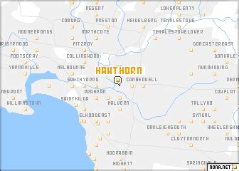 Hawthorn (Australia) map - nona.net