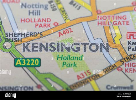 London borough of Kensington location map Stock Photo - Alamy