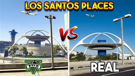 GTA 5 LOS SANTOS PLACES VS REAL LIFE LOS ANGELES PLACES (VERY SIMILAR ...