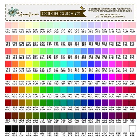 Printable Cmyk Color Chart