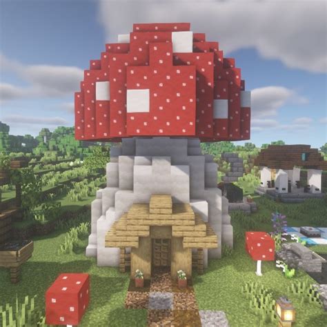 How to plant a mushroom house in minecraft