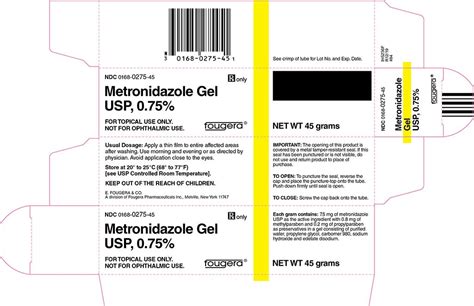 Metronidazole Gel - FDA prescribing information, side effects and uses