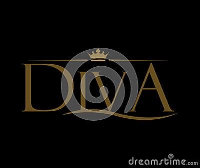 Diva Logo Design Cartoon Vector | CartoonDealer.com #81260715