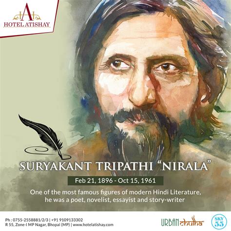 Remembering today late Suryakant Tripathi Nirala ji on his birth ...