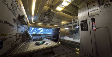 ArtStation - Cosmic human colony station., B S | Spaceship interior ...