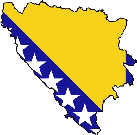 Bosnia Flag Map