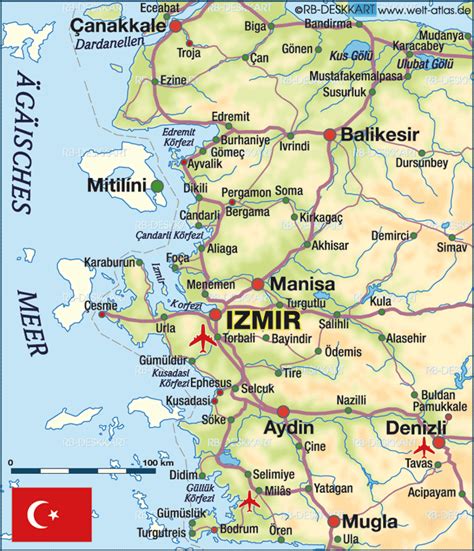 Map of Izmir (Region in Turkey) | Welt-Atlas.de