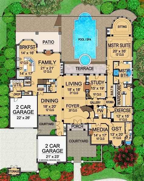 Royal Birkdale House Plan | Luxury floor plans, Mansion floor plan ...