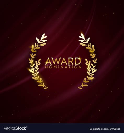 Award nomination design background golden winner Vector Image