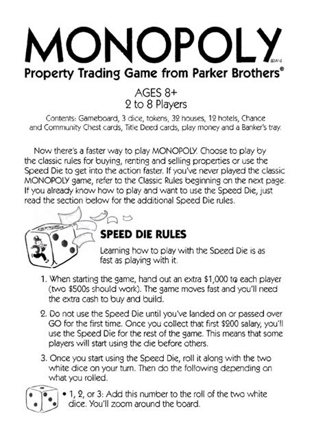 Monopoly Rules | PDF