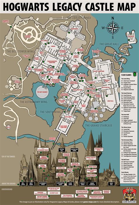 Hogwarts Legacy Map of Hogwarts Castle