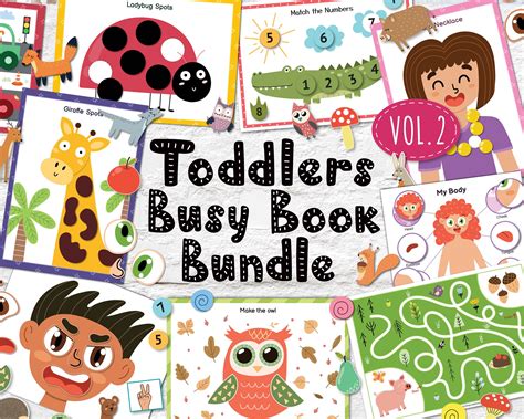 Busy Book Bundle for Toddlers PDF Vol. 2, Printable Activity Book ...